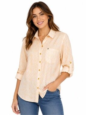 Ariat VentTEK Women’s XXL Floral Paisley Long Sleeve Performance Shirt Yellow